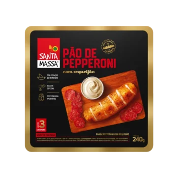 Pão De Pepperoni Com Requeijão 240g Santa Massa